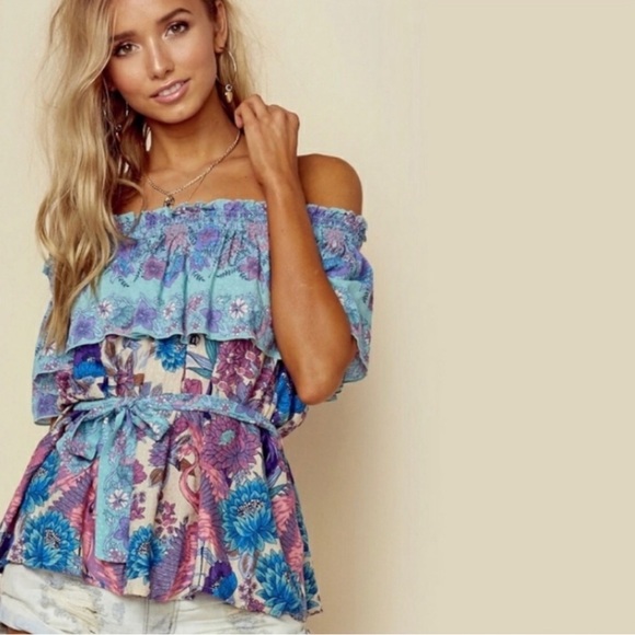 Spell Siren Song Off The Shoulder Top Size Small - Picture 11 of 11